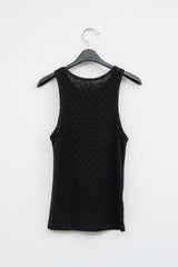 (W) Dot Black Sleeveless