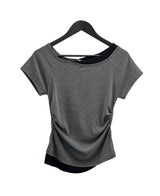 シェリーレイヤードボートネック半袖Tシャツ