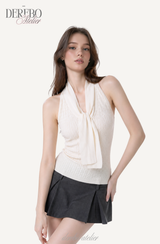 Lady Twist Back Lace Sleeveless Knitwear