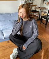 ステッチロゴベーシックニット
