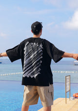 ポスオーバーフィットハーフTシャツ