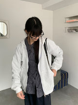 [unisex] オキア ツーウェイ フード ジップアップ
