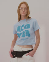 ポインテージロゴクロップTシャツ-SKY BLUE