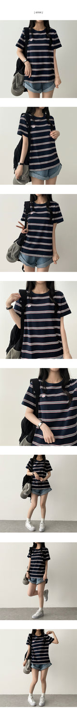 Kuti パッチダンガラ半袖Tシャツ
