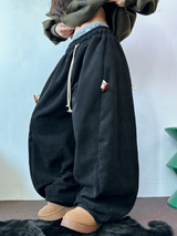 トッポッキユニークスナップバルーンコーデュロイロングパンツ 🤍🤎🧸🖤2カラー