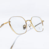 Knouun Square titanium glasses CODE. 102. A Yellow Glod