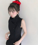 diarc black button sh / bl
