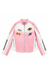 Barbie Pink Embroidered Racing Jacket