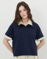 ロゴピケポロシャツ [NAVY]