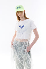 A RIBBON LAYERED ONE-PIECE / WHITE