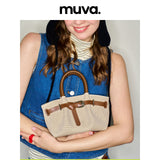 muva.キャンバス ダンプリング シェイプ バッグ 2WAY ミニハンドバッグ