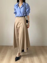 Close A-line Flare Long Skirt