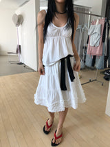 Romanty Shirring Sleeveless