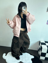 コーデュロイオーバーヒップカーゴパンツ🤎🖤🩶💚💛 - 5カラー