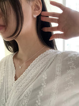 [92.5silver] Solid ribbon necklace