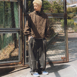 Ragged denim pants / Black