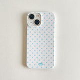 blue dot glossy hard phone case
