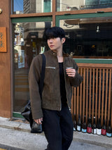 Owen knitwear suede jacket