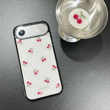 [MADE][Glass Bumper Case] Cherry Embroidered Knit Case