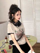 プリンティド半袖Tシャツ