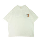PEANUT STAIN - インベイジョン アイボリー ワイドショルダー オーバーサイズド Tシャツ