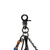 ethnic pin keyring (black)