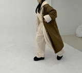 (UNISEX) 2WAY - 2 COLORS ウールオーバーサイズロングフィールドリバーシブルジャケット