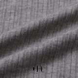 [HFORUS MADE]Forus ニットプリーツUネックロングスリーブス イン ブラック