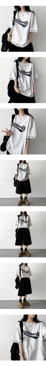 Roti Stitch Oversized Fit Short-Sleeved T-shirt