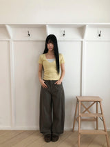 Winky Cotton Wide Pants