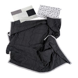 ボーダーラインパターンリバーシブルサマーコンフォーター - Black Double Check - Q size