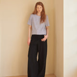 Wrinkle Crop Tee Violet