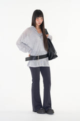 モディンブーツカットバンディングパンツ
