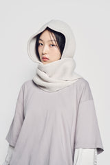 24FW ベーシックロゴジャカードマフラーバラクラバ グレー