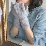 Somv ゴールドペンダント アンゴラ フィンガー手袋