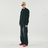 Fickle 2-WAY full zip-up / Black