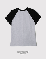 スポーティーラグランカラー半袖Tシャツ (4color)