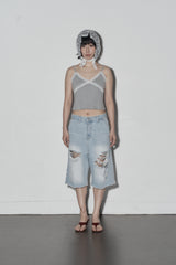 fl lace top (grey)