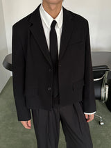 Youth Over Fit Crop Blazer (3color)