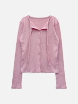 Nini Strap Ribbed Cardigan (6c)