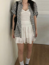 フルートチェックシャツ(3 colors)