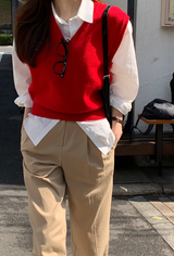 [Lè made/7,000 Sold] ルメイド ベーシック Vネック ベスト