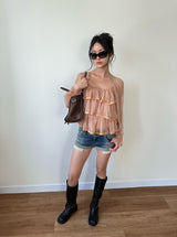 roll up denim shorts