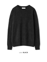 [UNISEX] クラウディーシーズンオーバーフィットアンゴラクルーネックロングスリーブニット (7 colors)
