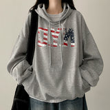 Enwa NYC Stars and Stripes Boxy Fit Hoodie