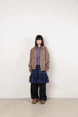 Twister Star Button Hoodie Zip-up - Brown    
