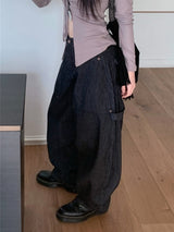 キャッツストライプバルーンフィットワイドカーペンターパンツ