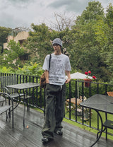 コリルレタリングプリンティング半袖Tシャツ