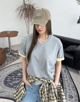 LT V-neck Regular Short Sleeve T-shirt