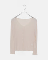 Vento Basic See-Through Sleeveless Cardigan Set